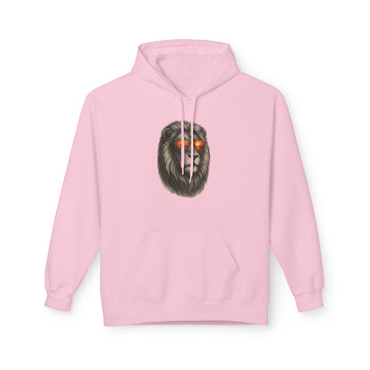 Löwen Hoodie Unisex (Brustprint) – Stylischer Kapuzenpullover mit Sonnenbrillen-Löwe | Tiermotiv Streetwear für Damen & Herren