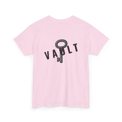 VAULT T-Shirt mit Schlüssel-Design (Rückenprint) – Unisex Heavy Cotton Tee | Nachhaltige Streetwear aus 100% Baumwolle