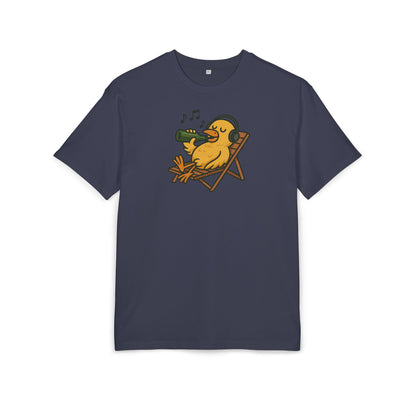 Chillente T-Shirt (Brustprint) – Lustiges Bier & Musik Motiv im Sommer-Look | Unisex Funshirt für Festival, Strand & Feierlaune