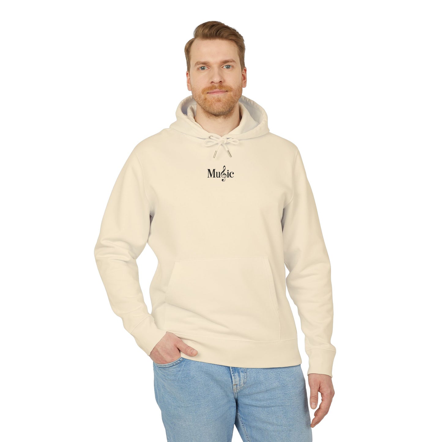 Surreal Sound Hoodie – Unisex Kapuzenpullover mit Lautsprecher-Auge Motiv im Black & White Kunststil