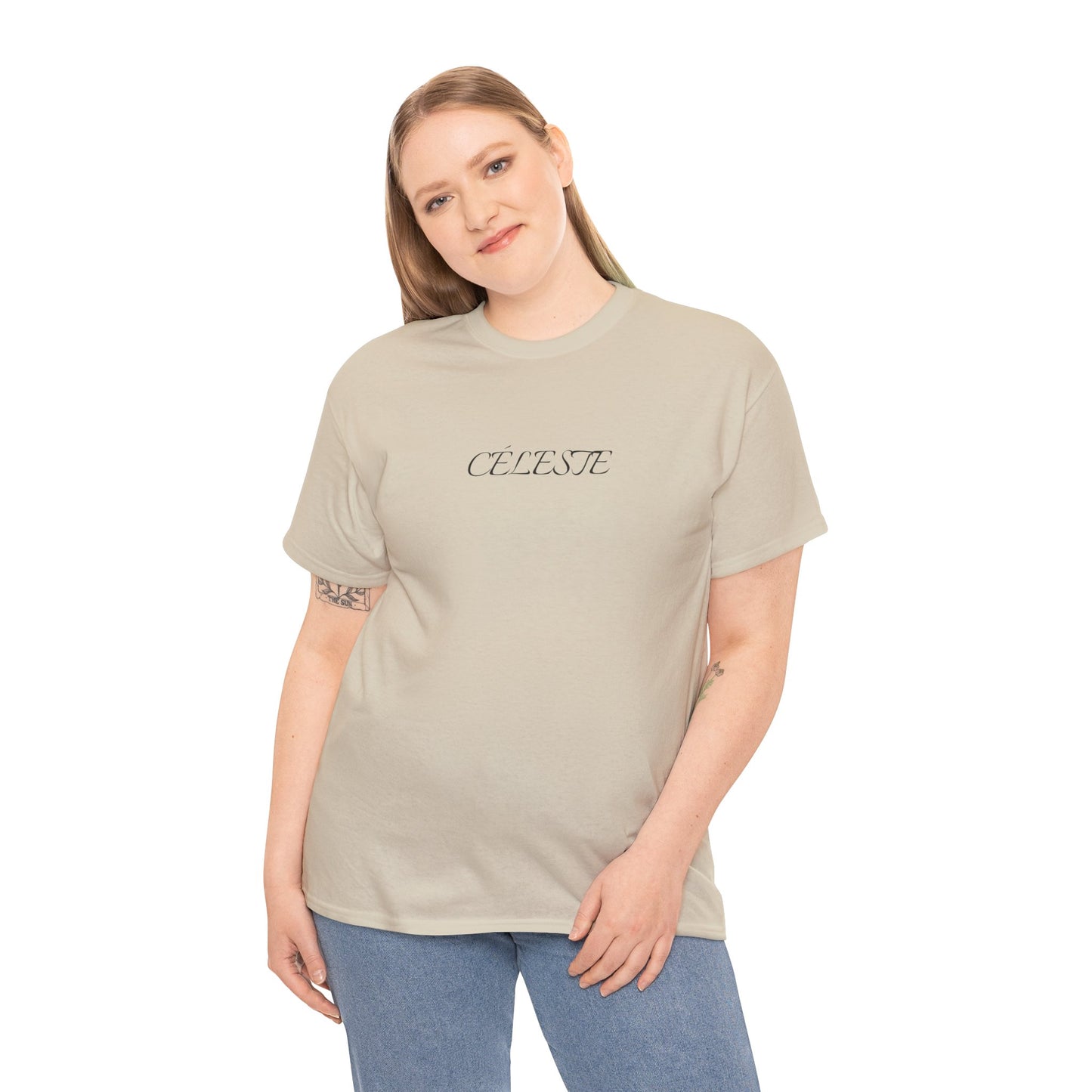 Céleste T-Shirt (Brustprint) – Unisex Heavy Cotton Tee | Nachhaltige Streetwear aus 100% Baumwolle
