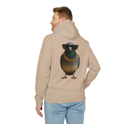 Gangster Taube Hoodie (Rückenprint) – Lustiger Streetstyle Kapuzenpullover mit Vogel Motiv – Oversize Unisex Hoodie für Herren & Damen