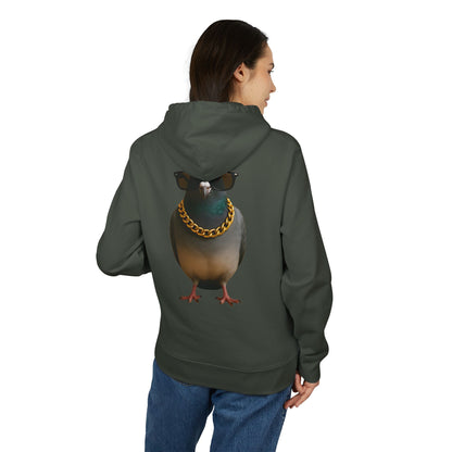 Gangster Taube Hoodie (Rückenprint) – Lustiger Streetstyle Kapuzenpullover mit Vogel Motiv – Oversize Unisex Hoodie für Herren & Damen