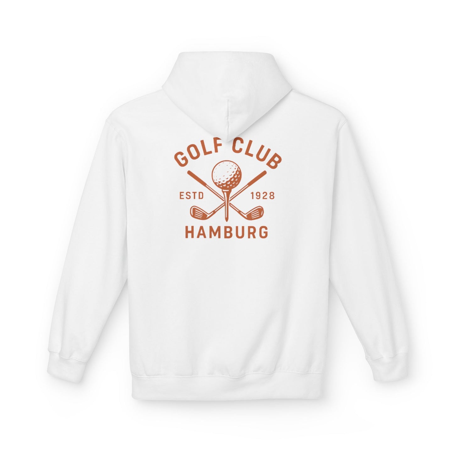 Vintage Golf Club Hamburg Hoodie (Rückenprint) – Retro Kapuzenpullover Estd. 1928 für Herren & Damen