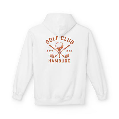 Vintage Golf Club Hamburg Hoodie (Rückenprint) – Retro Kapuzenpullover Estd. 1928 für Herren & Damen