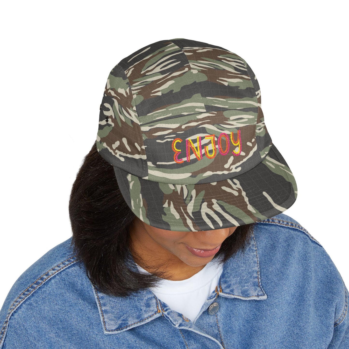 Enjoy – 5-Panel Cap mit Stickerei