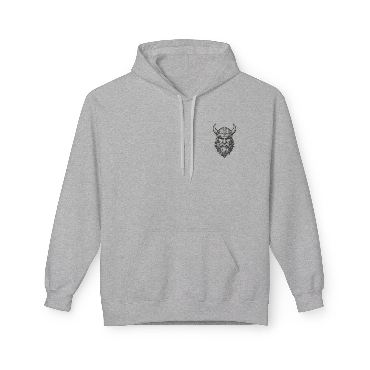 Wikinger Hoodie Unisex – Nordic Warrior Kapuzenpullover mit Bart & Helm Design | Viking Streetwear