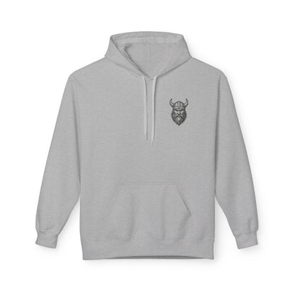 Wikinger Hoodie Unisex – Nordic Warrior Kapuzenpullover mit Bart & Helm Design | Viking Streetwear