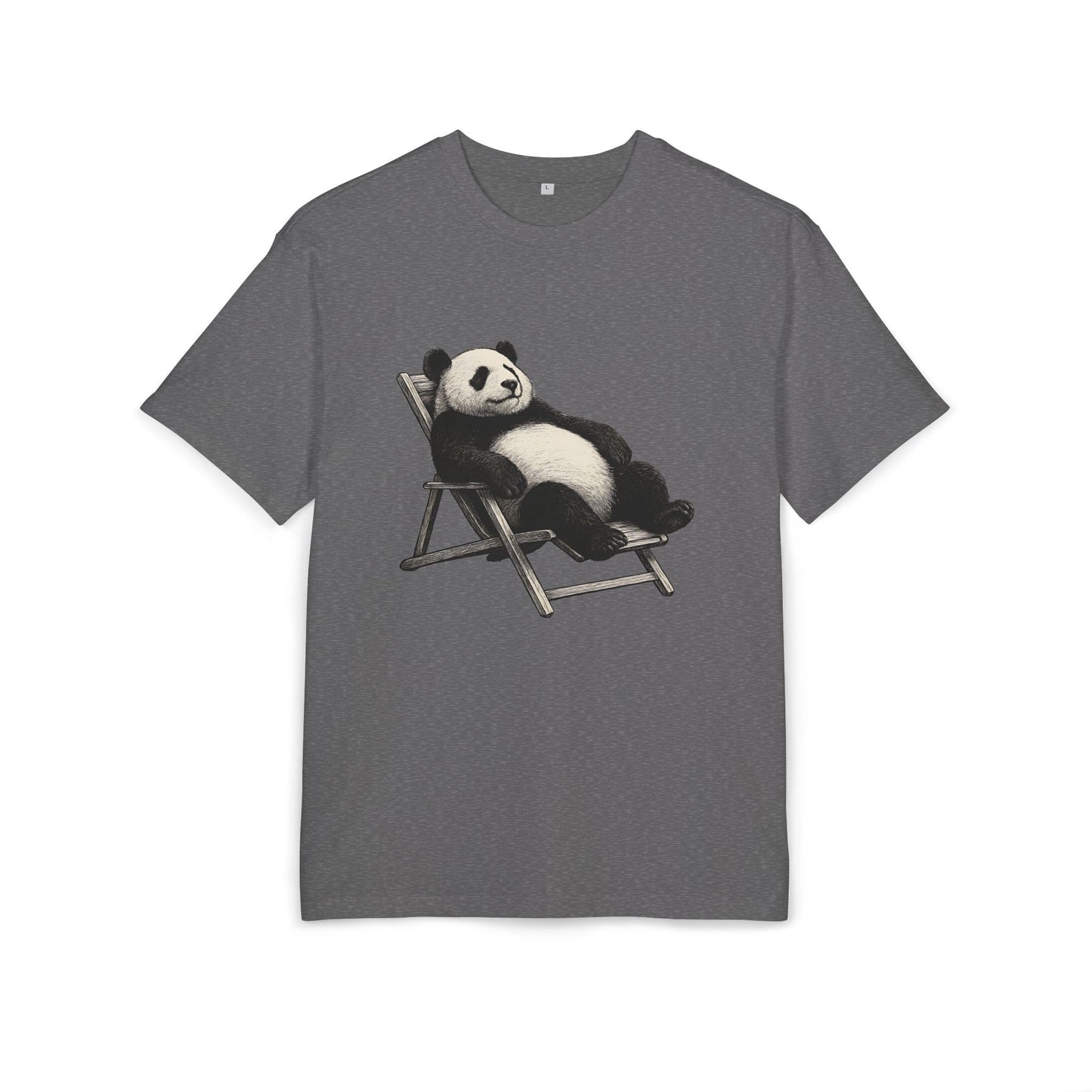 Chillender Panda (Brustprint) – Cooles Tiermotiv | Unisex Funshirt