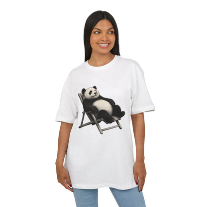 Chillender Panda (Brustprint) – Cooles Tiermotiv | Unisex Funshirt