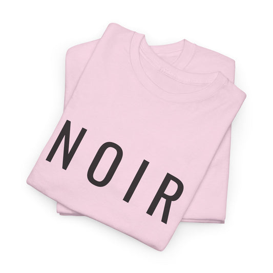 NOIR T-Shirt Unisex (Brustprint) – Nachhaltiges Heavy Cotton Tee aus 100% Baumwolle, Minimalistische Streetwear & Geschenkidee