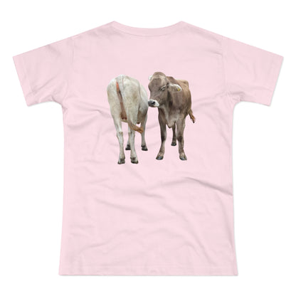 Zwei Kühe - Ein Blick zurück | Lustiges T-Shirt für Tierfreunde & Landeier mit Stil
