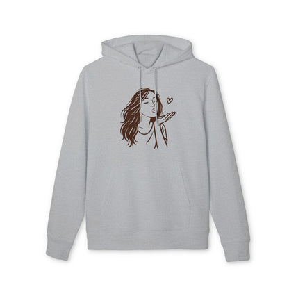 Kusshand Hoodie Unisex (Brustprint) – Romantischer Love Hoodie mit Herz Motiv, Stylisches Geschenk für Valentinstag & Paare