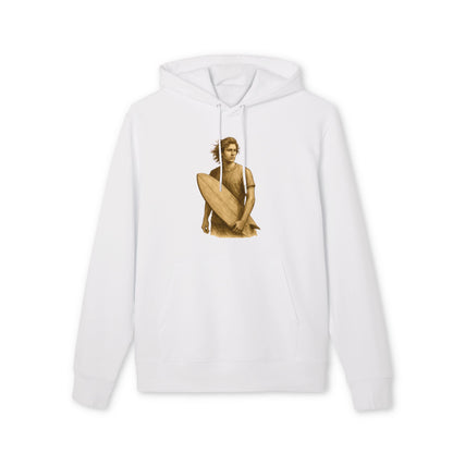 Surfer Hoodie Unisex (Brustprint) – Oversized Kapuzenpullover mit Surfer-Print | Retro Beach Style für Männer & Frauen