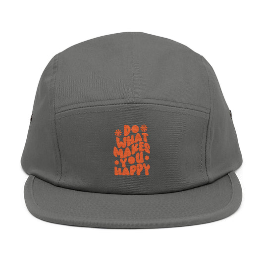 Do What Makes You Happy – 5-Panel Cap mit Stickerei