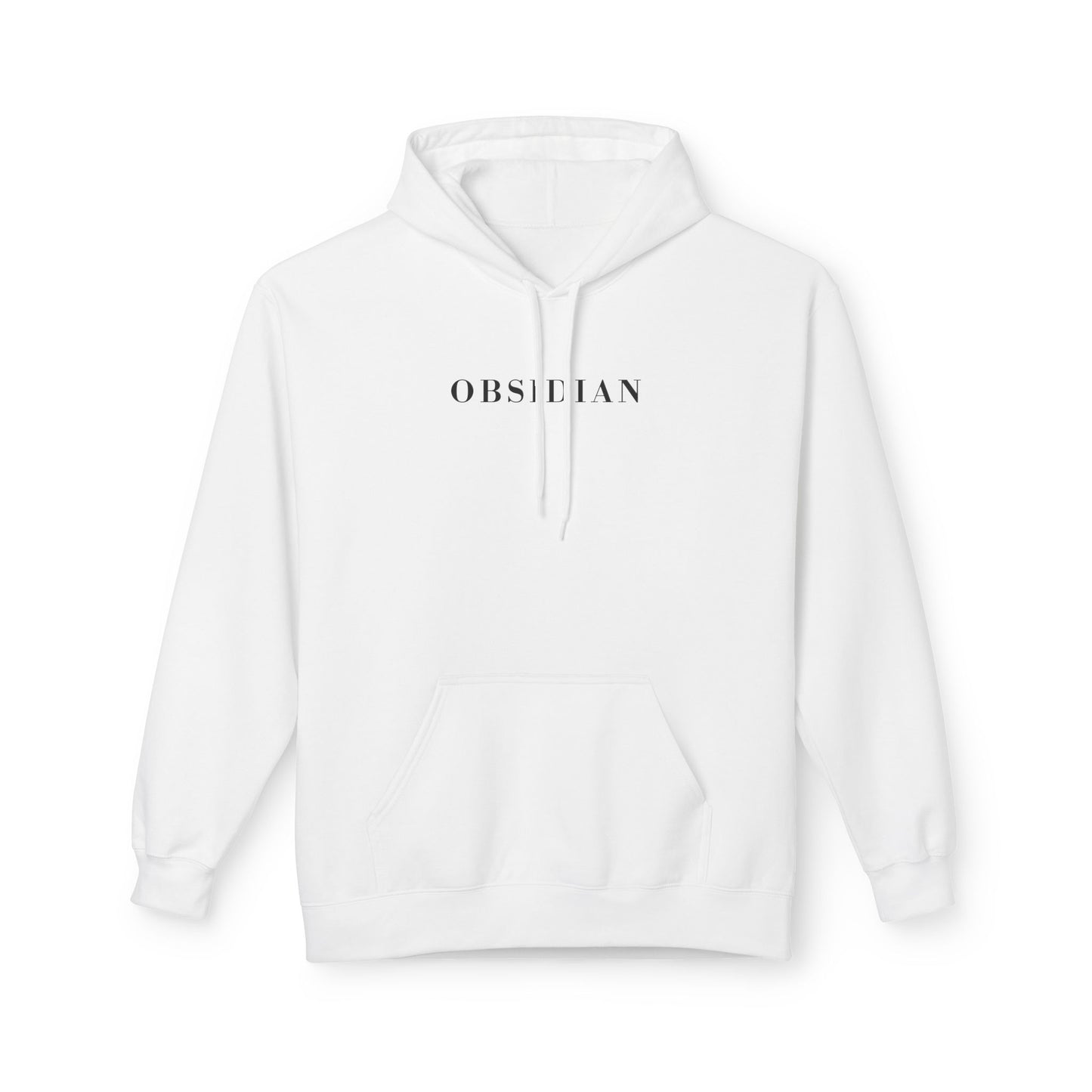 OBSIDIAN Hoodie (Brustprint) – Unisex Midweight Fleece | Nachhaltige Streetwear mit Komfort & Stil