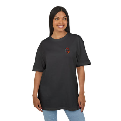 Bierhahn T-Shirt (Brustprint) – Lustiges Hahn mit Zapfhahn Motiv für Bierliebhaber & Grillfans – Unisex Funshirt