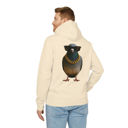 Gangster Taube Hoodie (Rückenprint) – Lustiger Streetstyle Kapuzenpullover mit Vogel Motiv – Oversize Unisex Hoodie für Herren & Damen