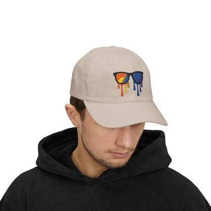 Melting Shades Cap – Stylische Unisex Basecap mit bunter, schmelzender Sonnenbrille | Sommer Accessoire für Festival, Freizeit & Streetwear