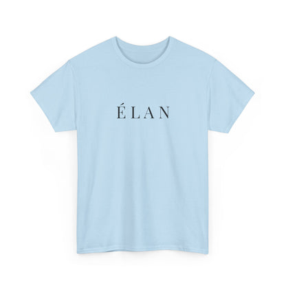 Élan Unisex Heavy Cotton T-Shirt (Brustprint) – Stilvolles Premium-Shirt aus 100 % Baumwolle für zeitlosen Look und Komfort