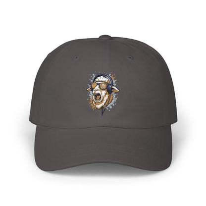 Lustige Schaf Cap – Unisex Basecap mit Kopfhörer-Schaf & Sonnenbrille – Coole Musik Snapback für Tierfreunde & Festival-Fans