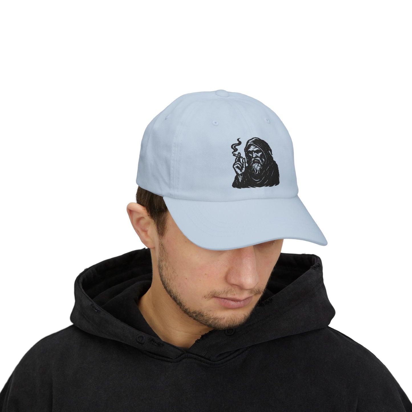 Dark Wizard Cap – Basecap mit Magier Motiv im Gothic & Tattoo Style – Unisex Streetwear Accessoire