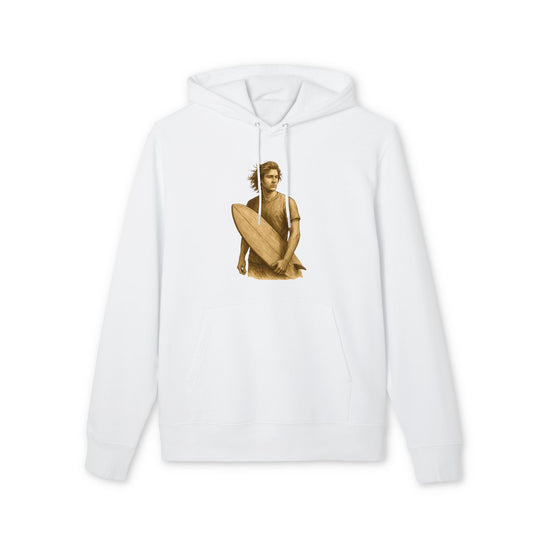 Surfer Hoodie Unisex (Brustprint) – Oversized Kapuzenpullover mit Surfer-Print | Retro Beach Style für Männer & Frauen