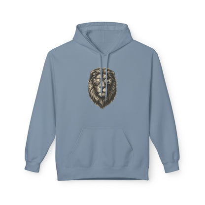 Löwe mit Sonnenbrille Hoodie (Brustprint) – Stylischer Unisex Kapuzenpullover mit Löwenmotiv für Tierfreunde & Streetwear-Fans