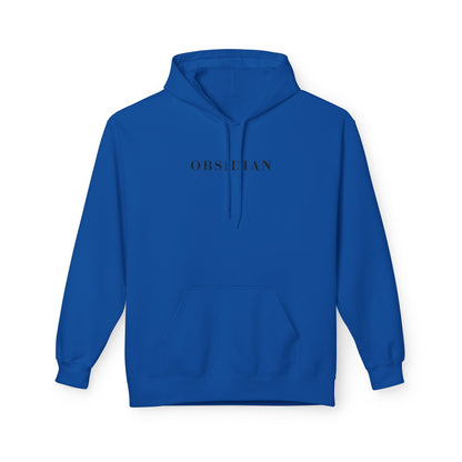 OBSIDIAN Hoodie (Brustprint) – Unisex Midweight Fleece | Nachhaltige Streetwear mit Komfort & Stil