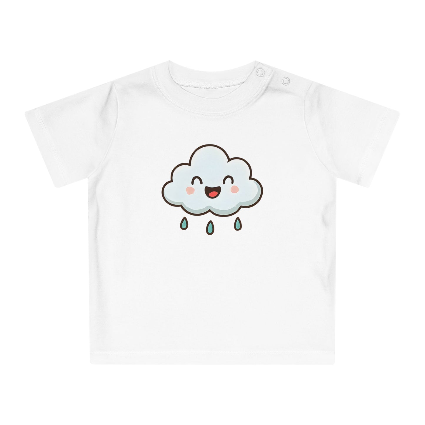 Baby T-Shirt „Happy Cloud“ – Niedliches Wolken-Motiv, Bio-Baumwolle, nachhaltige Babybekleidung für kleine Träumer