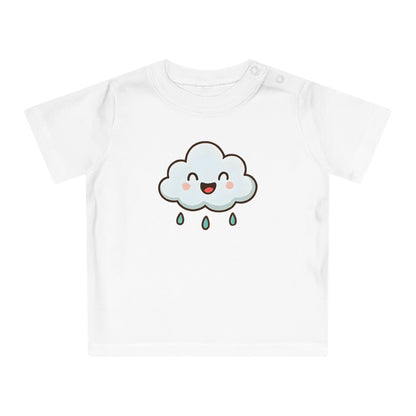 Baby T-Shirt „Happy Cloud“ – Niedliches Wolken-Motiv, Bio-Baumwolle, nachhaltige Babybekleidung für kleine Träumer