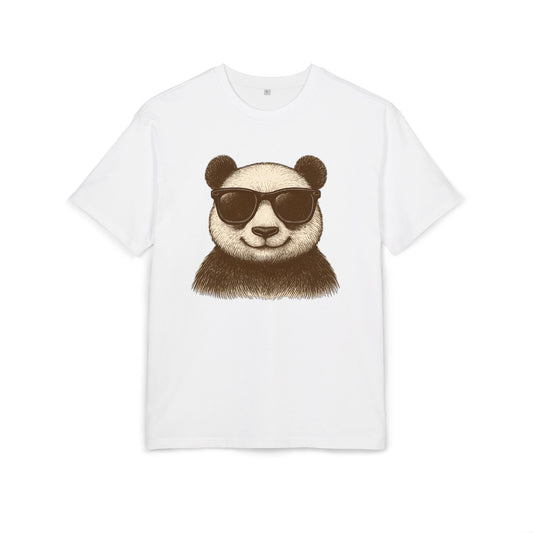Cooler Panda T-Shirt (Brustprint) – Stylisches Unisex Shirt mit Sonnenbrillen-Motiv im Retro Look