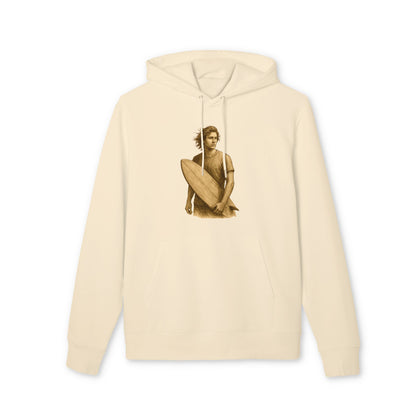 Surfer Hoodie Unisex (Brustprint) – Oversized Kapuzenpullover mit Surfer-Print | Retro Beach Style für Männer & Frauen