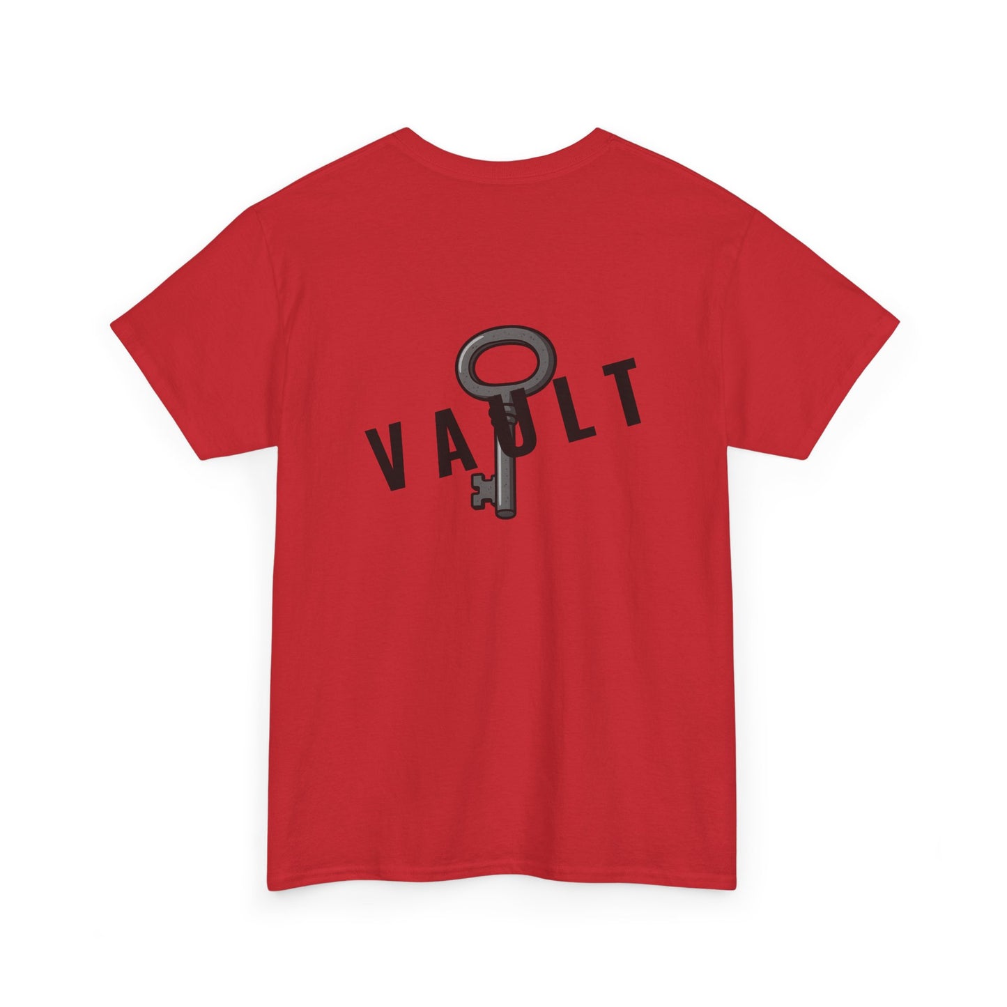 VAULT T-Shirt mit Schlüssel-Design (Rückenprint) – Unisex Heavy Cotton Tee | Nachhaltige Streetwear aus 100% Baumwolle