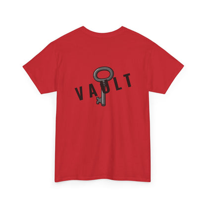 VAULT T-Shirt mit Schlüssel-Design (Rückenprint) – Unisex Heavy Cotton Tee | Nachhaltige Streetwear aus 100% Baumwolle