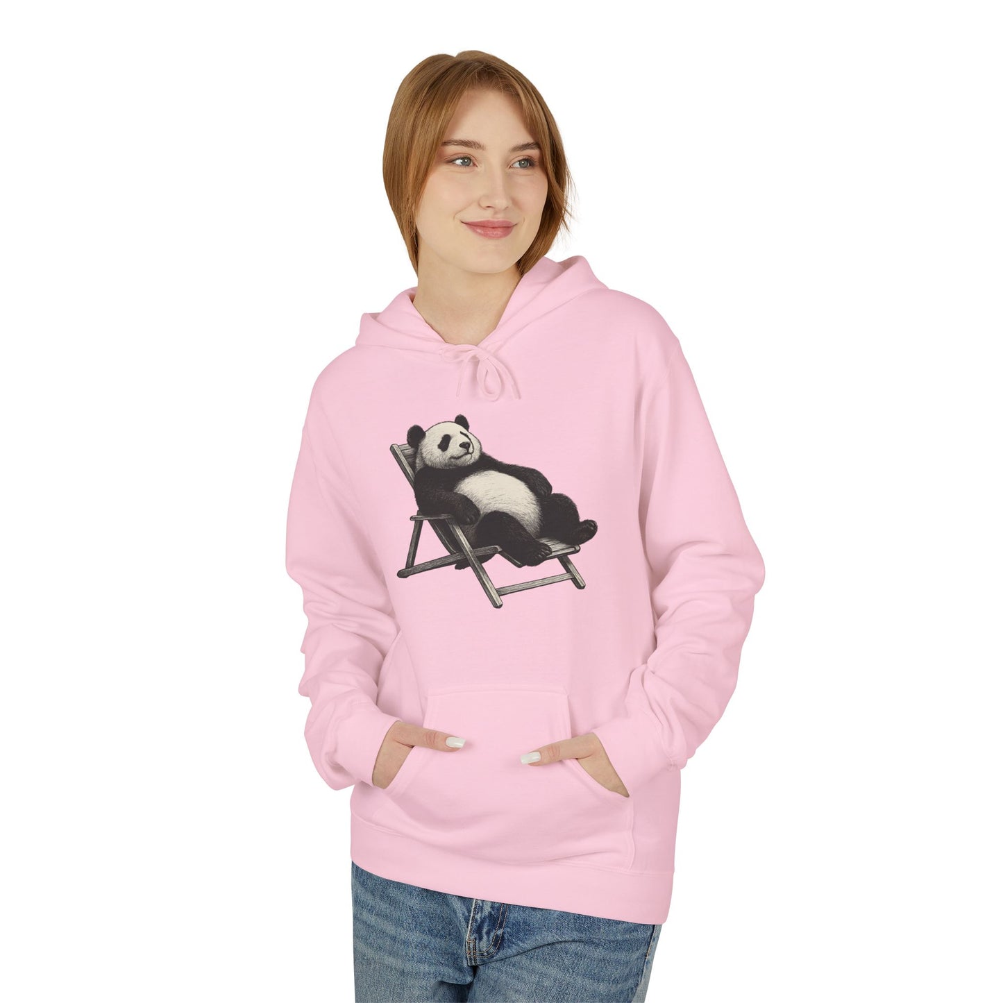Chillender Panda (Brustprint) - Unisex Midweight Fleece | Nachhaltige Streetwear mit Komfort & Stil