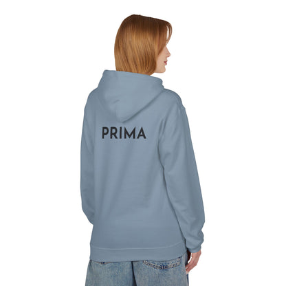 PRIMA Hoodie (Rückenprint) – Unisex Midweight Fleece | Nachhaltige Streetwear mit Komfort & Stil