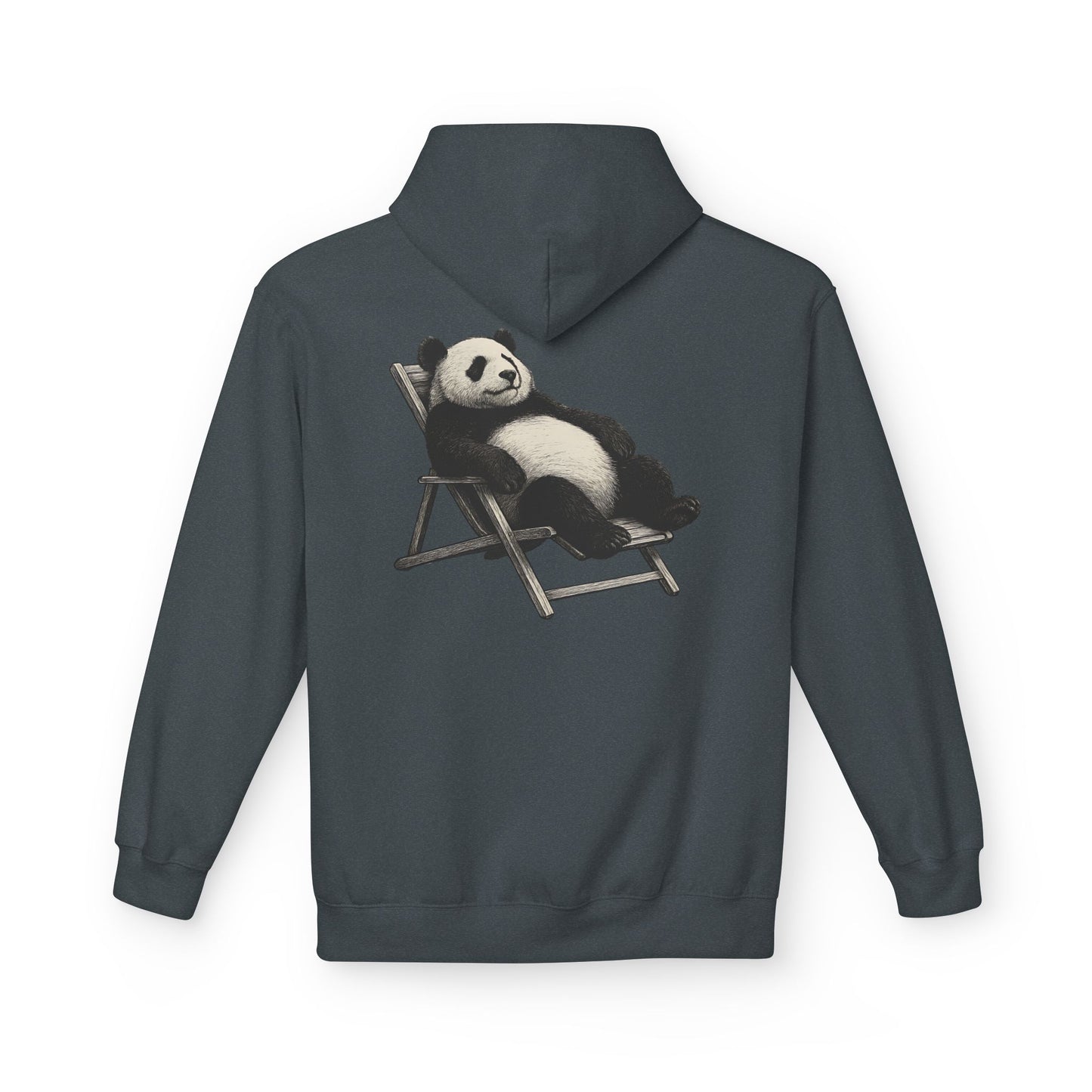 Chillender Panda (Rückenprint) - Unisex Midweight Fleece | Nachhaltige Streetwear mit Komfort & Stil