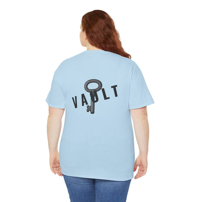 VAULT T-Shirt mit Schlüssel-Design (Rückenprint) – Unisex Heavy Cotton Tee | Nachhaltige Streetwear aus 100% Baumwolle