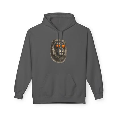 Löwen Hoodie Unisex (Brustprint) – Stylischer Kapuzenpullover mit Sonnenbrillen-Löwe | Tiermotiv Streetwear für Damen & Herren