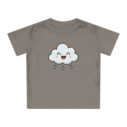 Baby T-Shirt „Happy Cloud“ – Niedliches Wolken-Motiv, Bio-Baumwolle, nachhaltige Babybekleidung für kleine Träumer