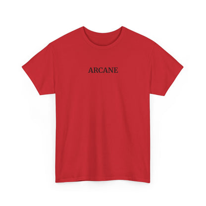 ARCANE T-Shirt (Brustprint) – Unisex Heavy Cotton Tee | Nachhaltige Streetwear aus 100% Baumwolle