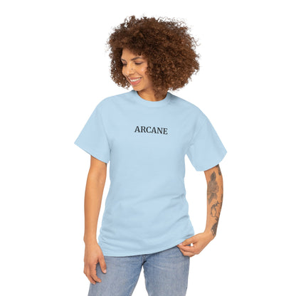 ARCANE T-Shirt (Brustprint) – Unisex Heavy Cotton Tee | Nachhaltige Streetwear aus 100% Baumwolle