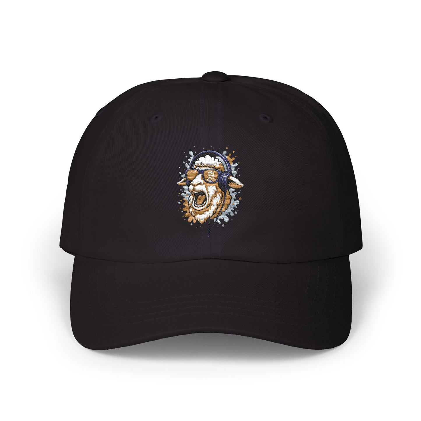 Lustige Schaf Cap – Unisex Basecap mit Kopfhörer-Schaf & Sonnenbrille – Coole Musik Snapback für Tierfreunde & Festival-Fans