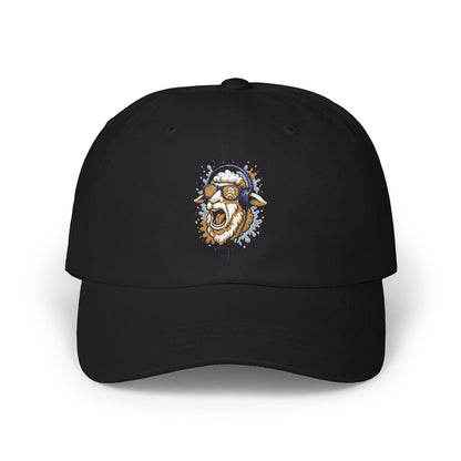 Lustige Schaf Cap – Unisex Basecap mit Kopfhörer-Schaf & Sonnenbrille – Coole Musik Snapback für Tierfreunde & Festival-Fans