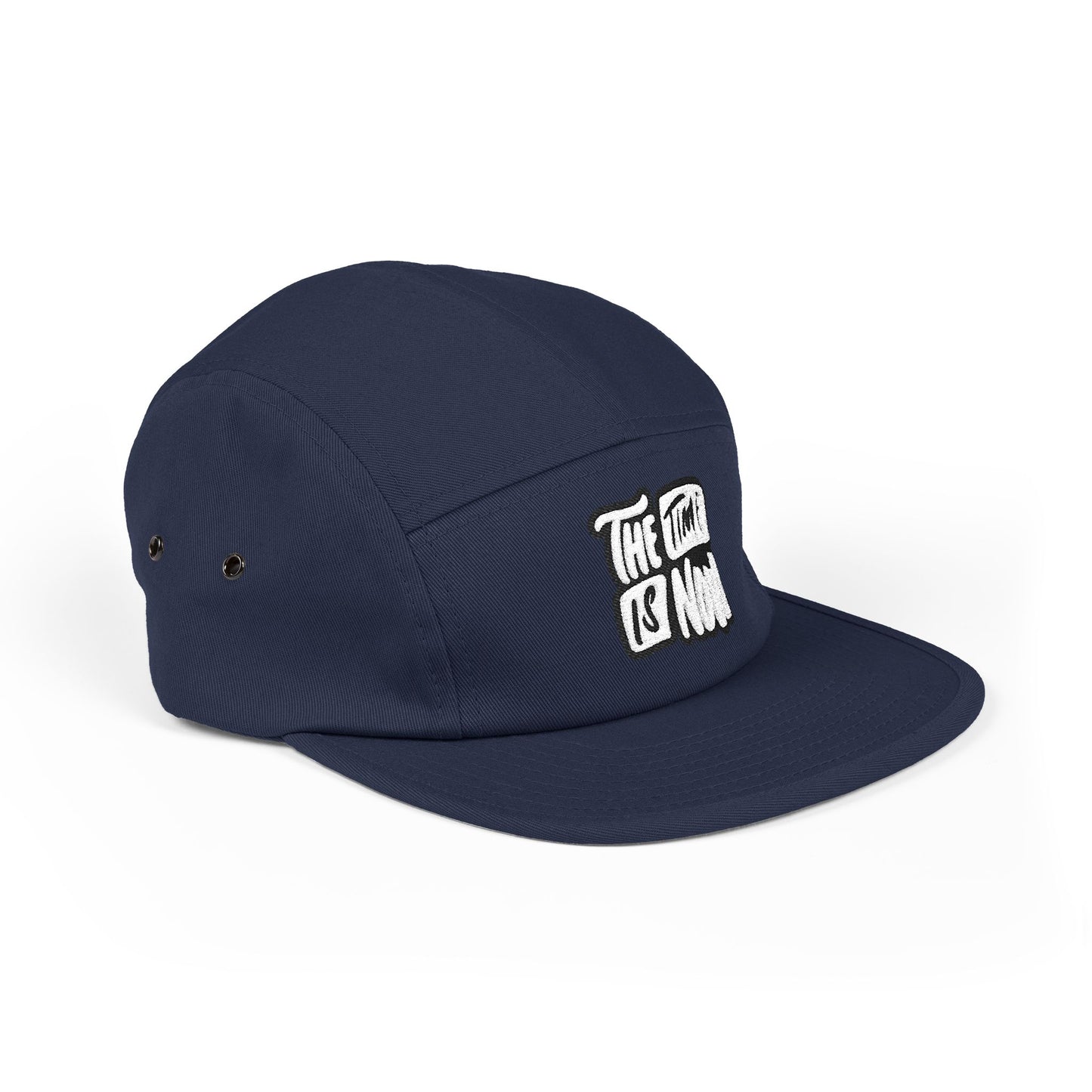 The Time is Now – 5-Panel Cap mit Stickerei