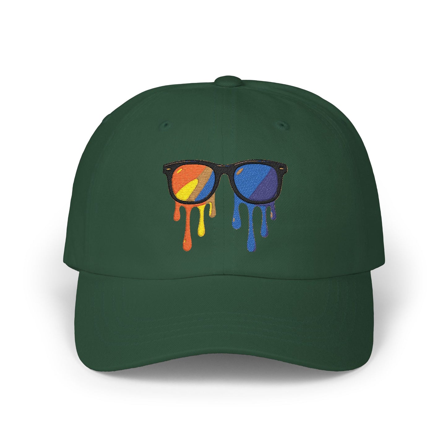 Melting Shades Cap – Stylische Unisex Basecap mit bunter, schmelzender Sonnenbrille | Sommer Accessoire für Festival, Freizeit & Streetwear