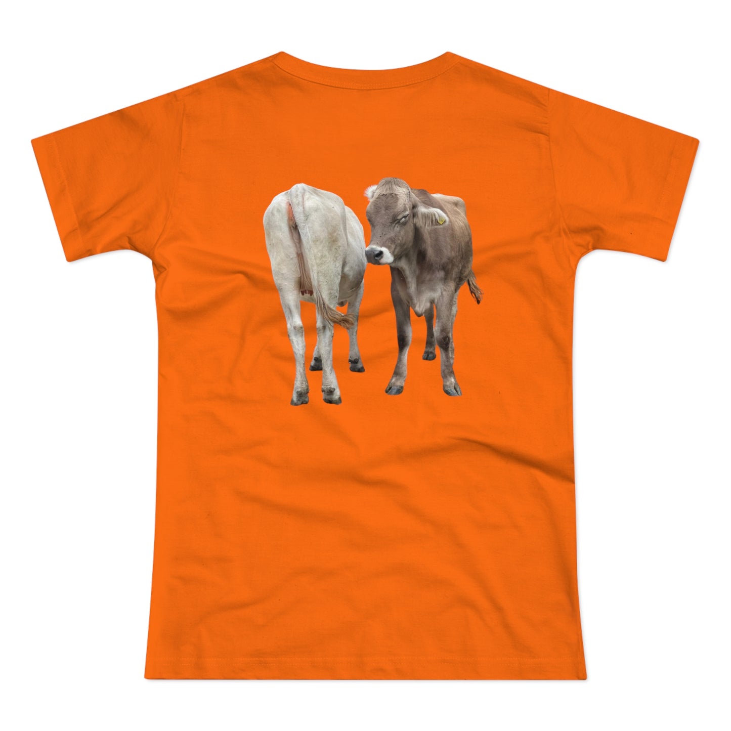 Zwei Kühe - Ein Blick zurück | Lustiges T-Shirt für Tierfreunde & Landeier mit Stil
