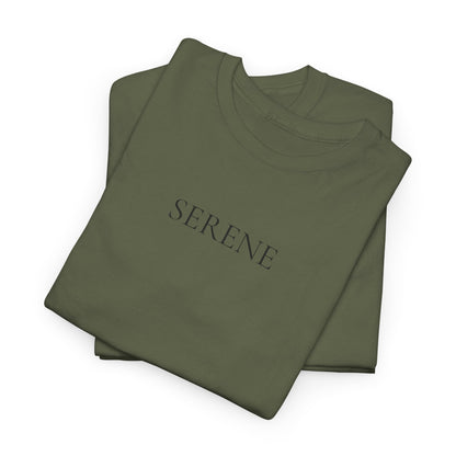SERENE T-Shirt (Brustprint) – Unisex Heavy Cotton Tee | Nachhaltige Streetwear aus 100% Baumwolle