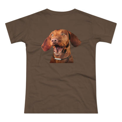 Happy Vizsla – Lustiges Hunde T-Shirt mit Vizsla-Motiv | Geschenk für Hundefans & Tierfreunde